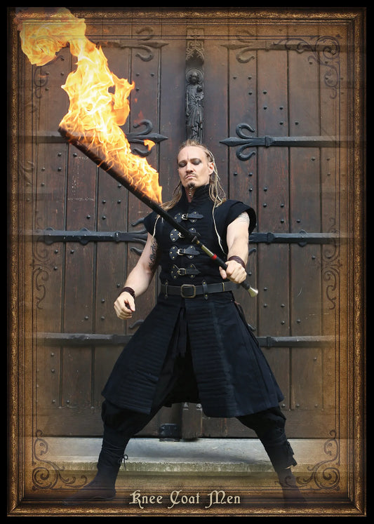 coat knee man warrior