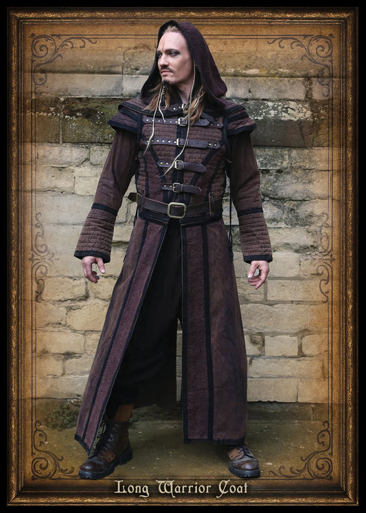 Long coat warrior man, hood assasin