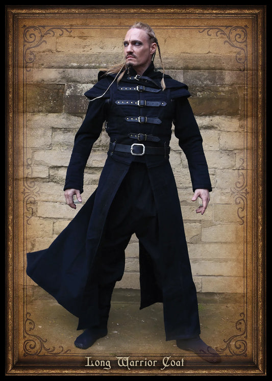 Long coat warrior man, hood assasin
