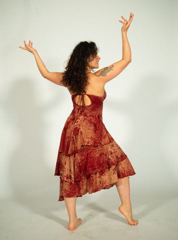 dress flamenco viscosevoile print