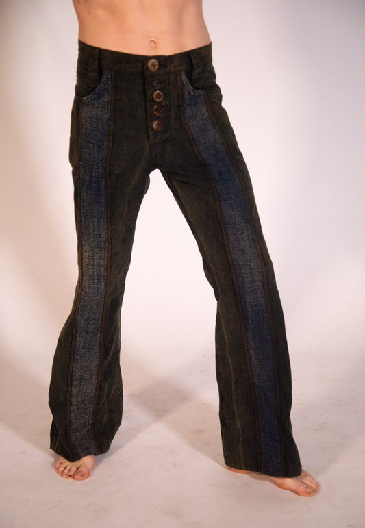 fit pants man canvas ikat stonewash