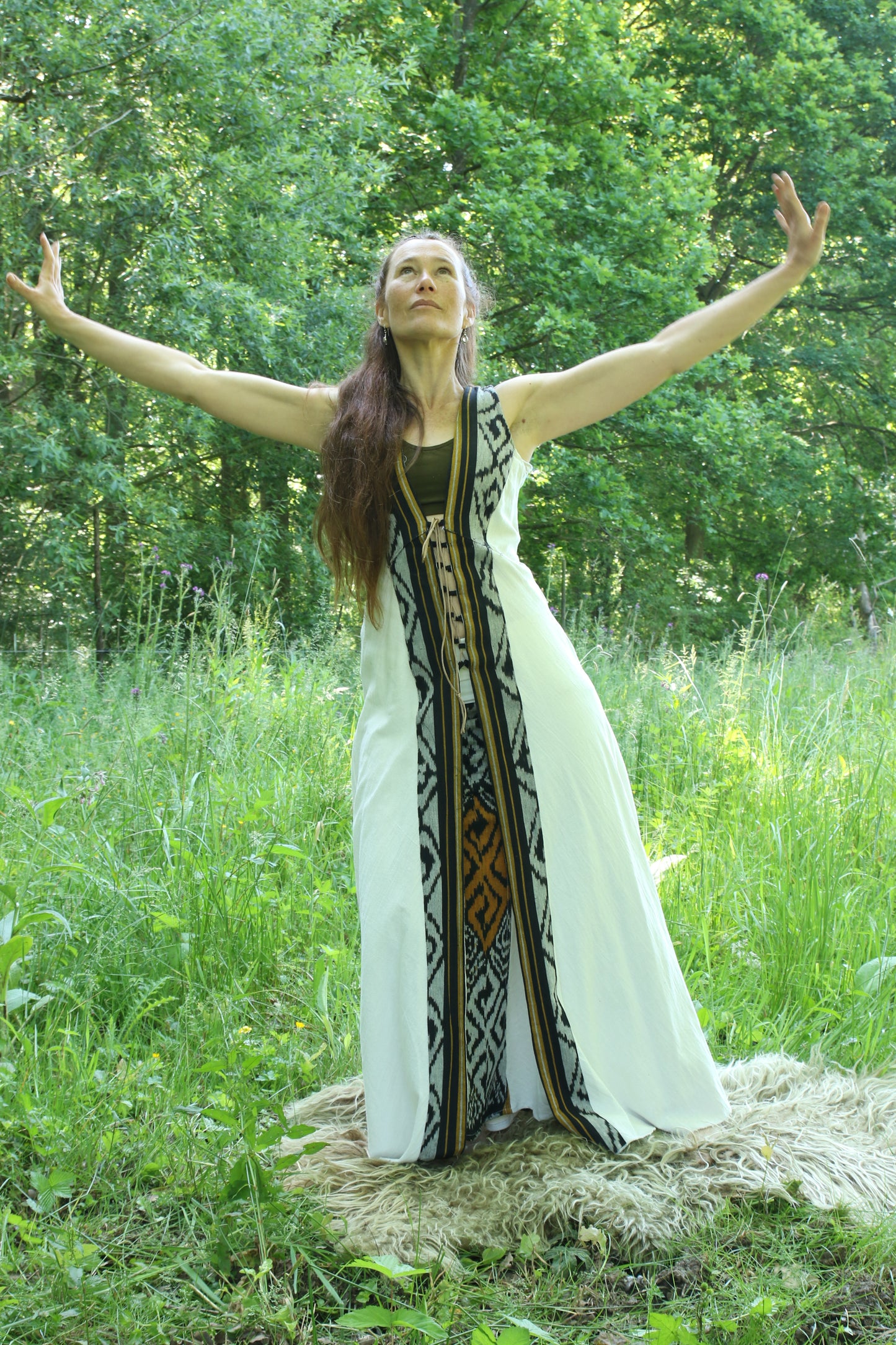 Priestess dress open front