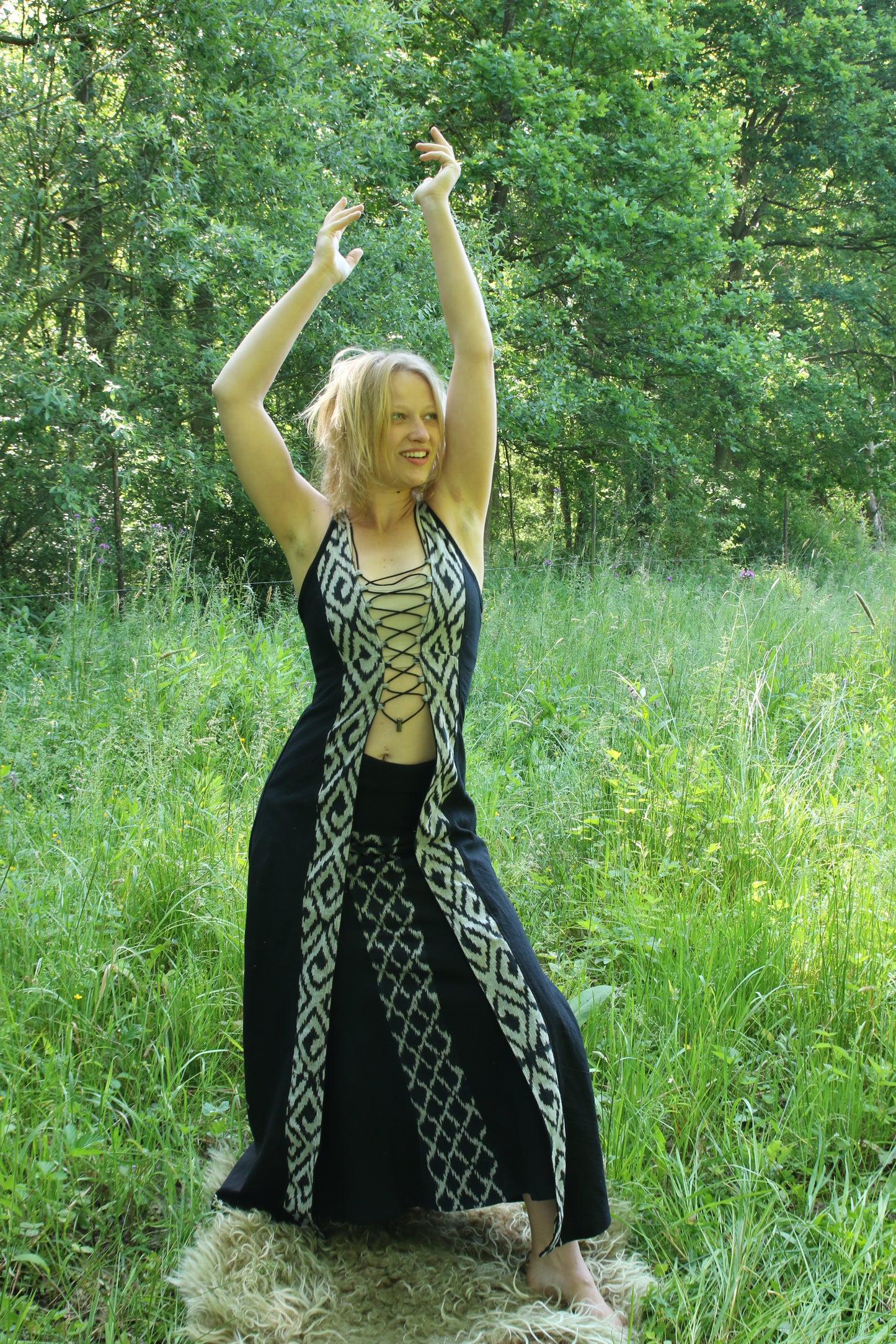 Priestess dress open front