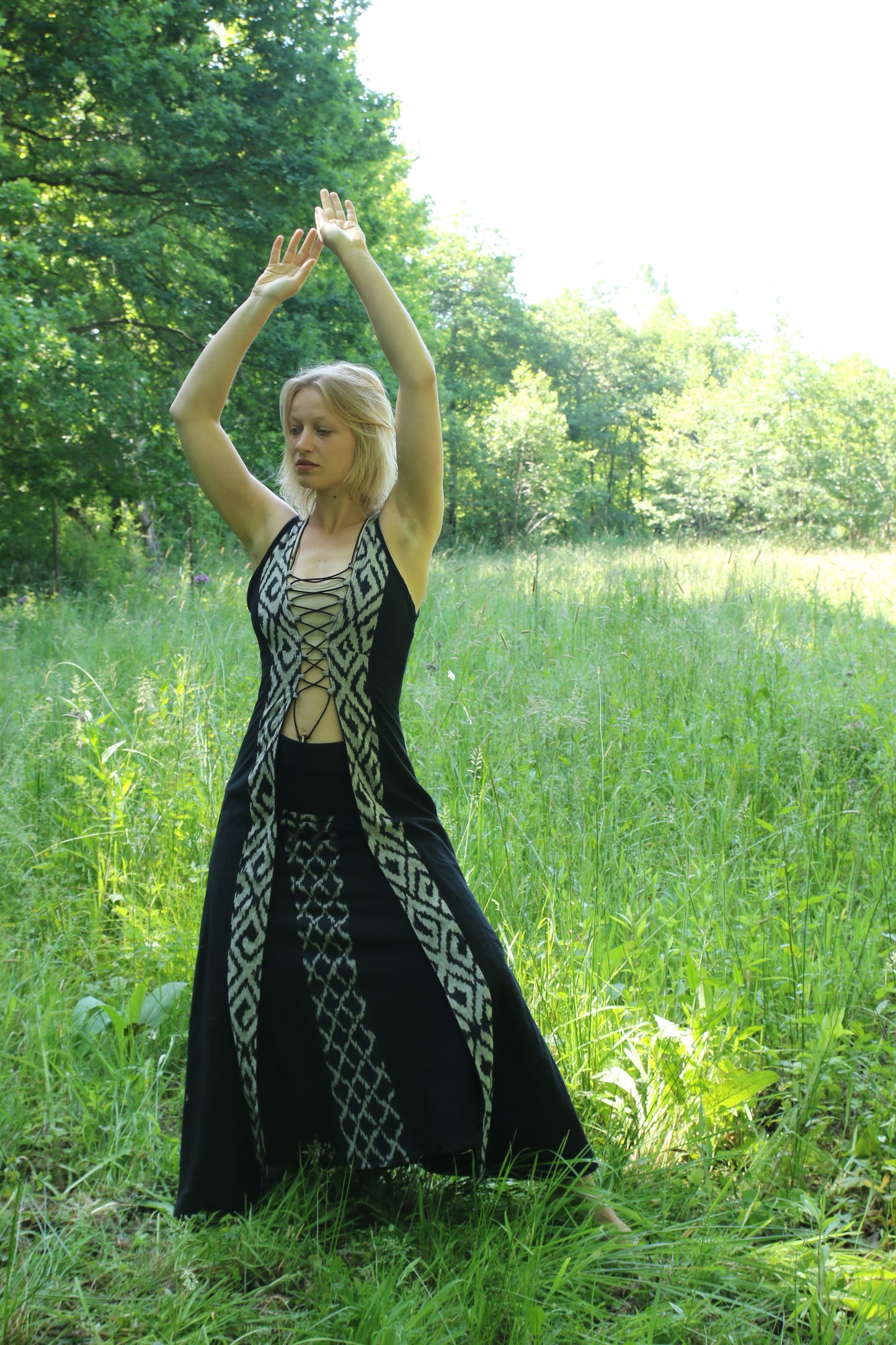 Priestess dress open front