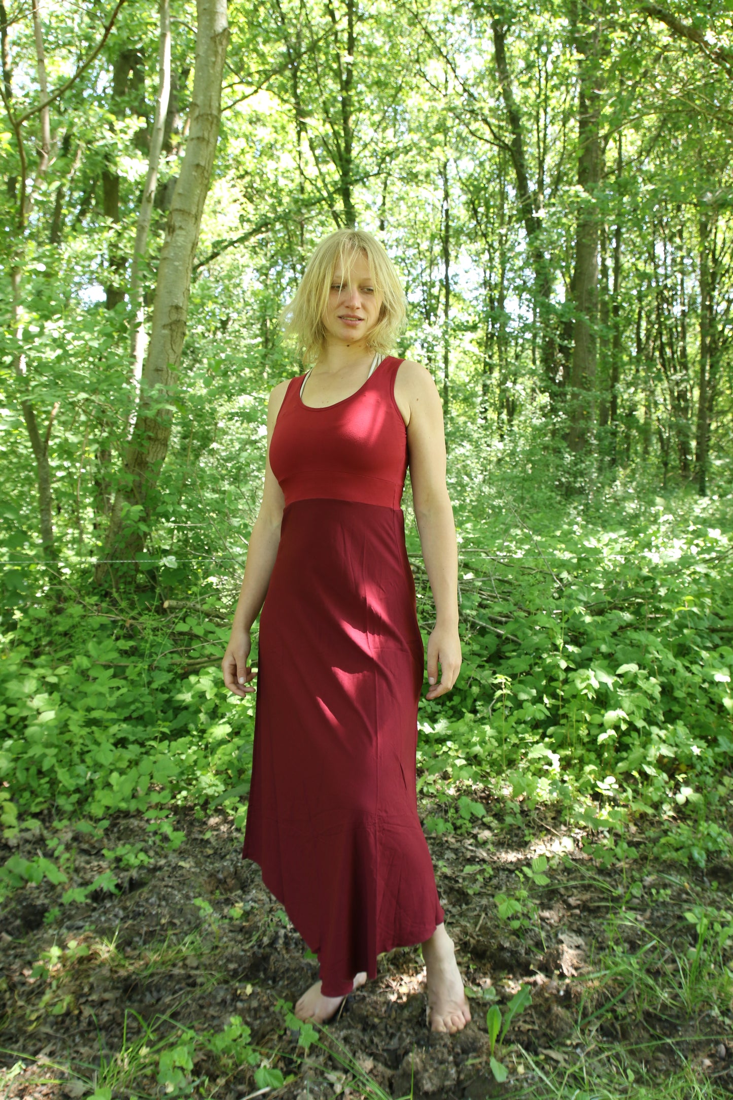 dress tunique plain long viscose