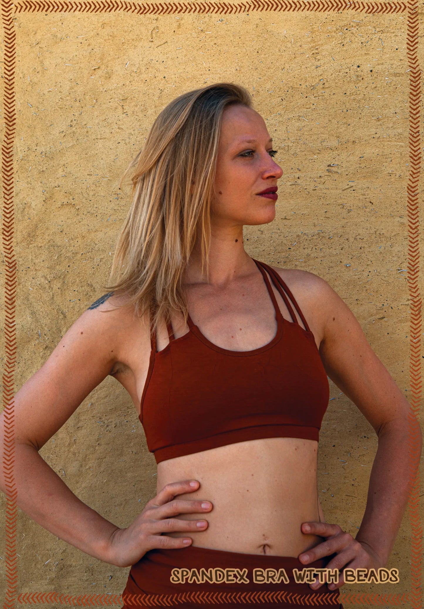 bra spandex plain with beads