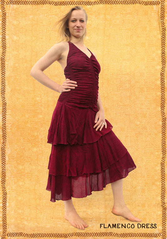 dress flamenco viscosevoile print