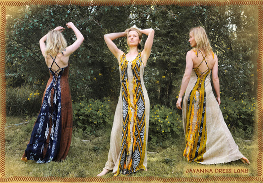 long dress tribal ikatblanket with javanna print