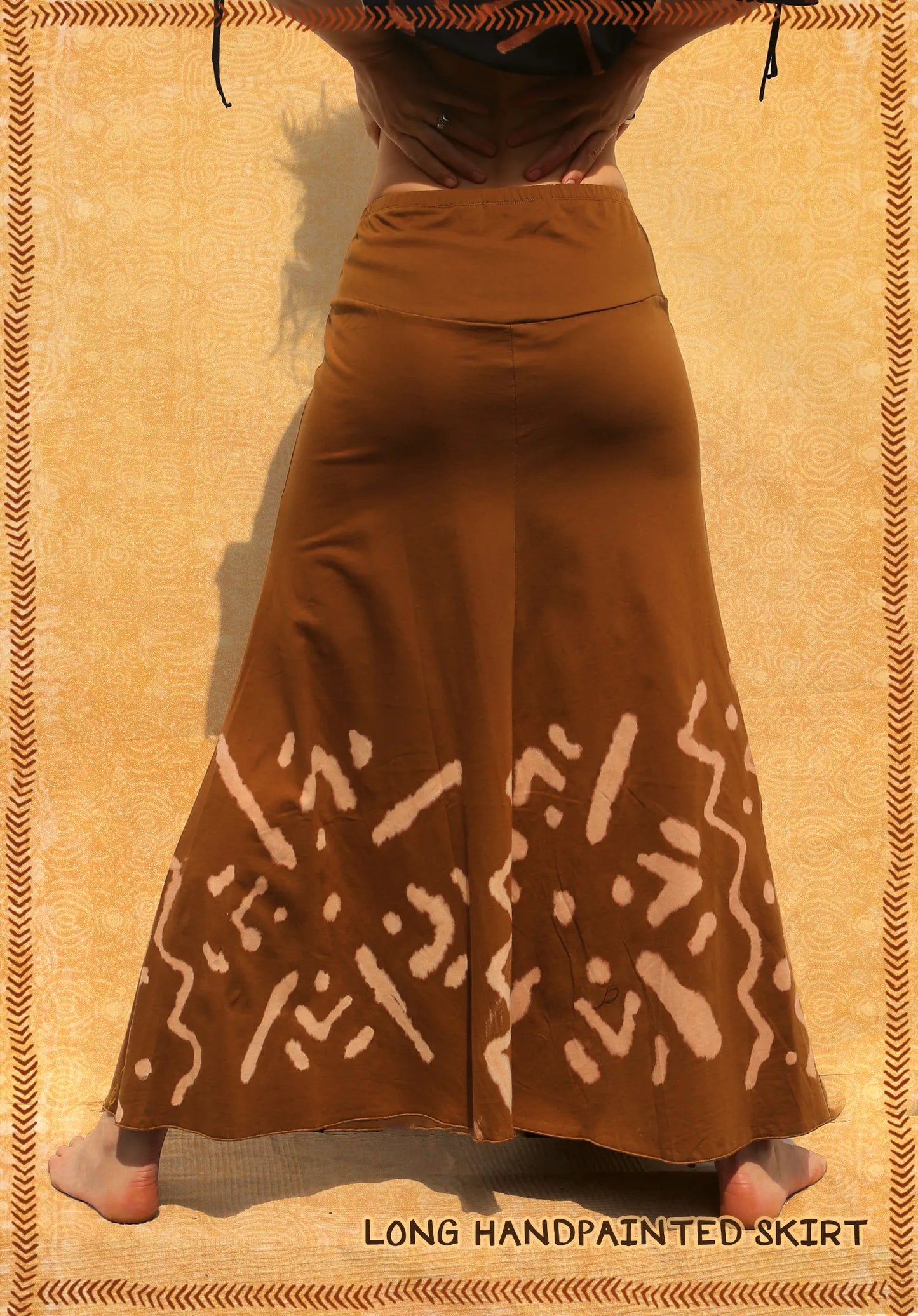 long skirt jersey handpaint