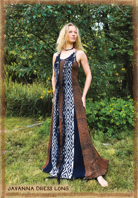 long dress tribal ikatblanket with javanna print