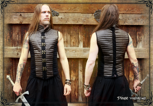 waistcoat pirat leatherlook