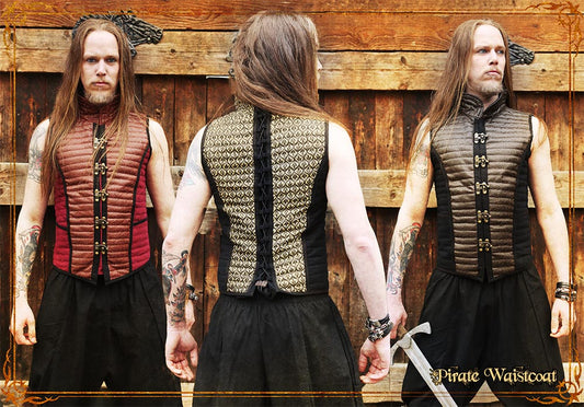 waistcoat pirat leatherlook