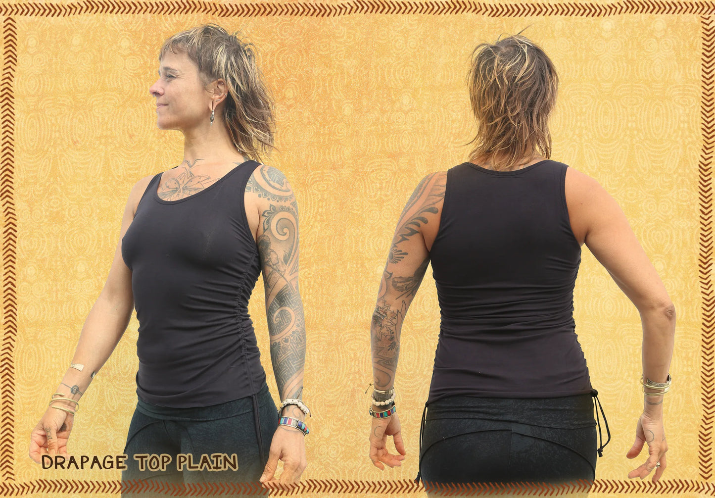 top drapage spandex