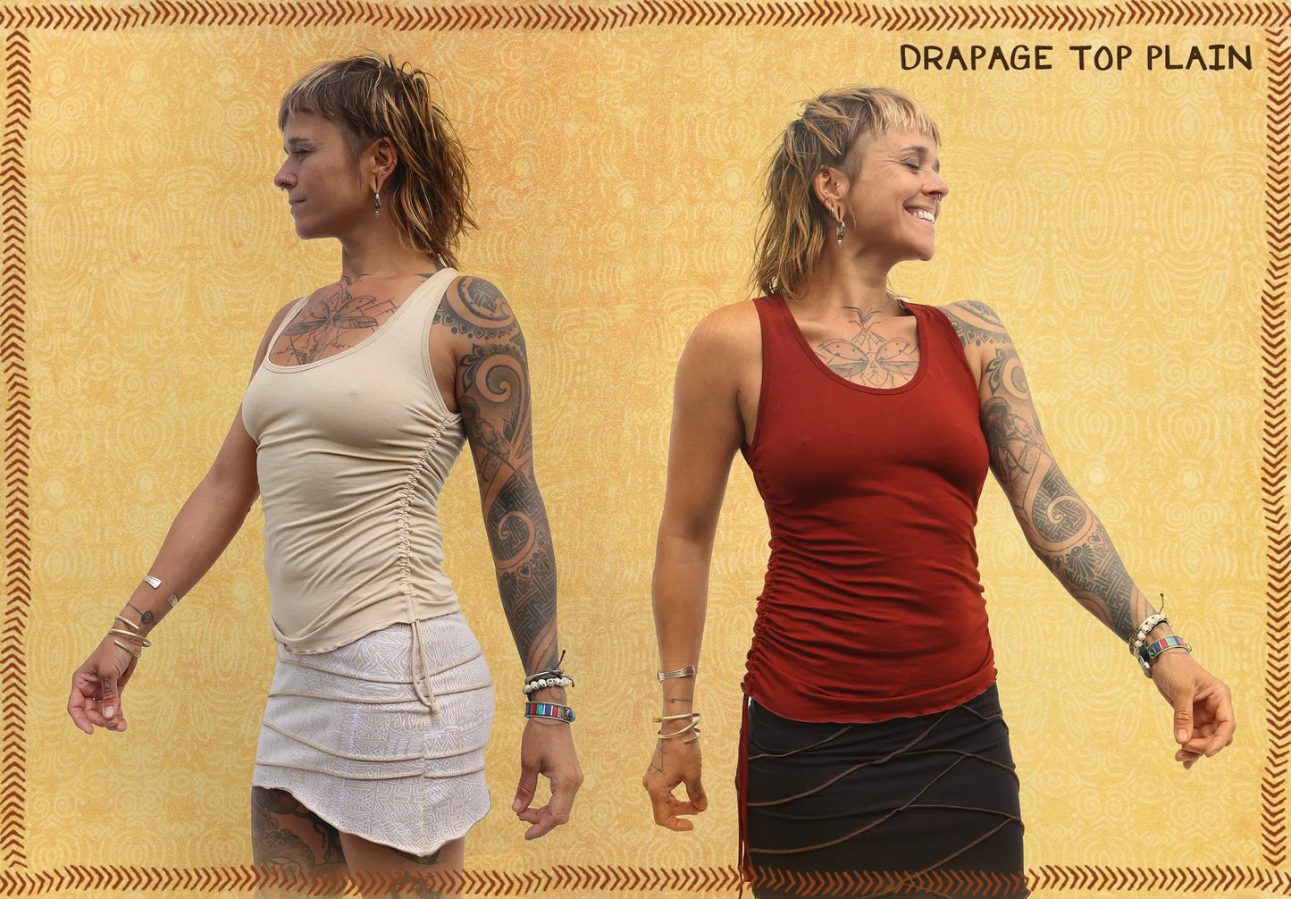 top drapage spandex