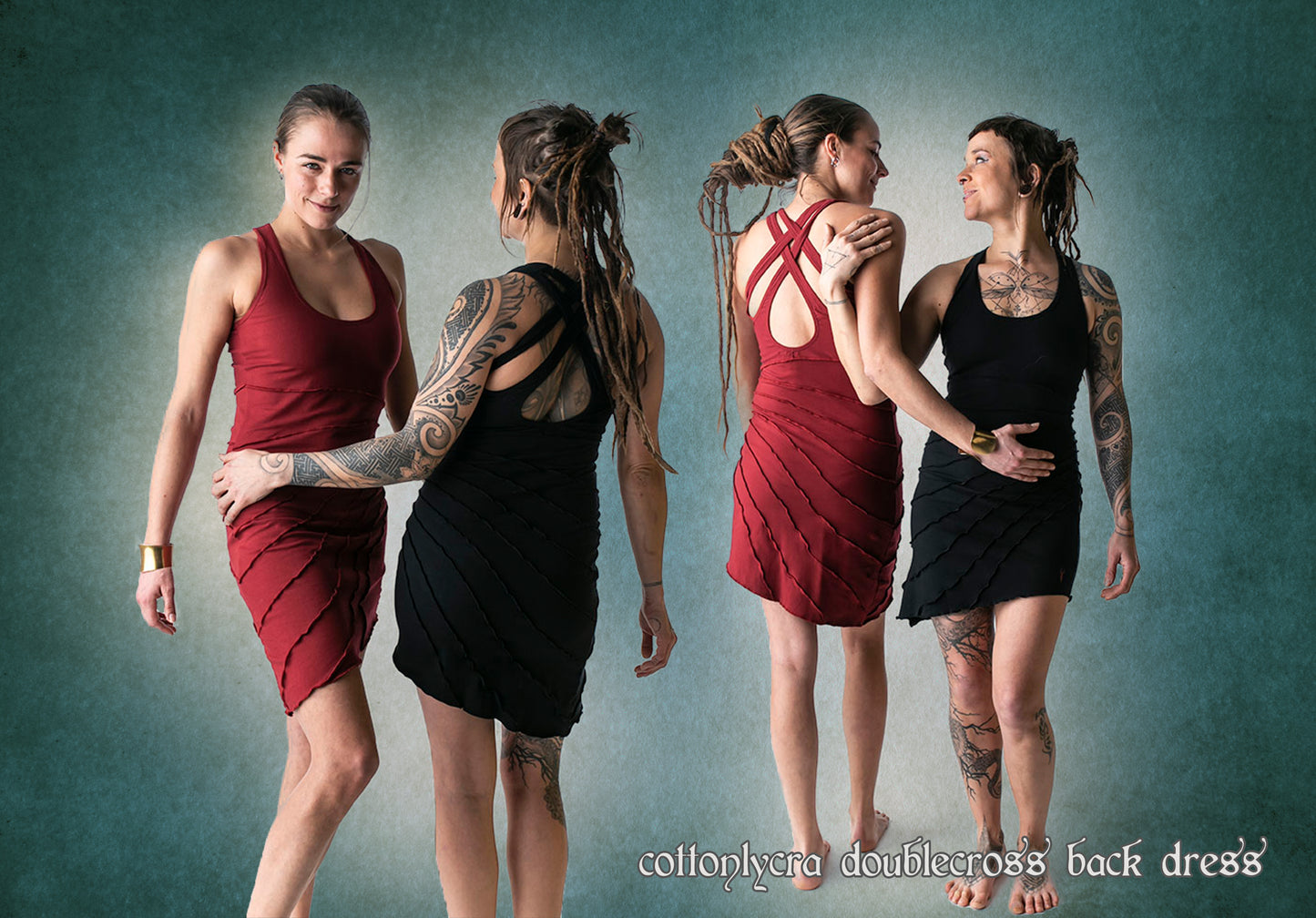 dress double cross spandex