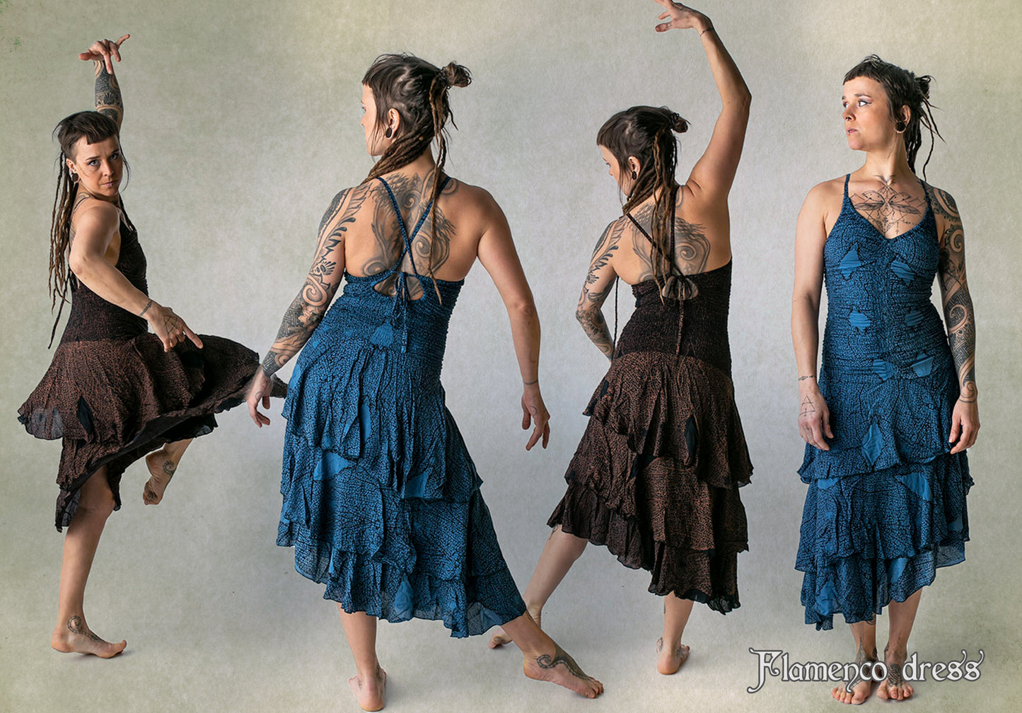 dress flamenco viscosevoile print