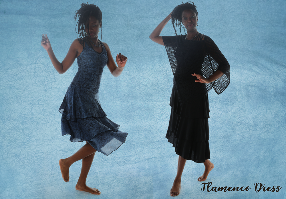 dress flamenco viscosevoile print