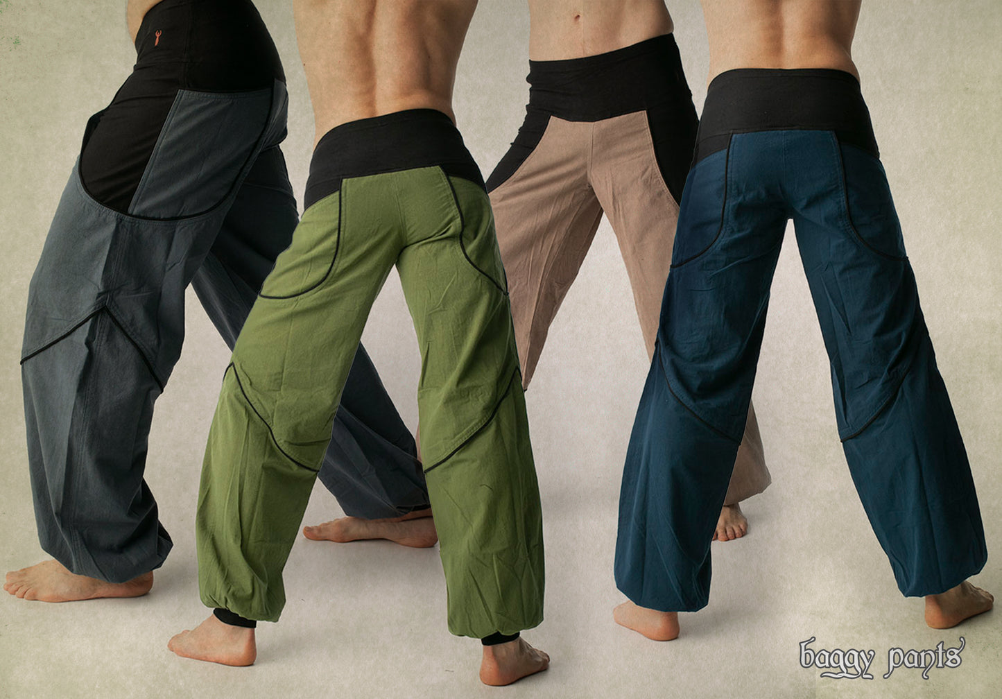 pants baggy man cotton