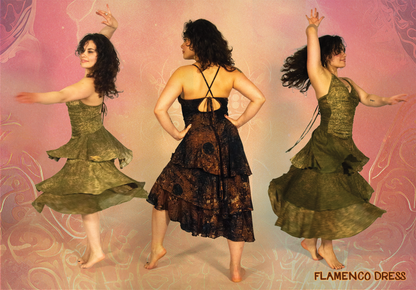 dress flamenco viscosevoile print