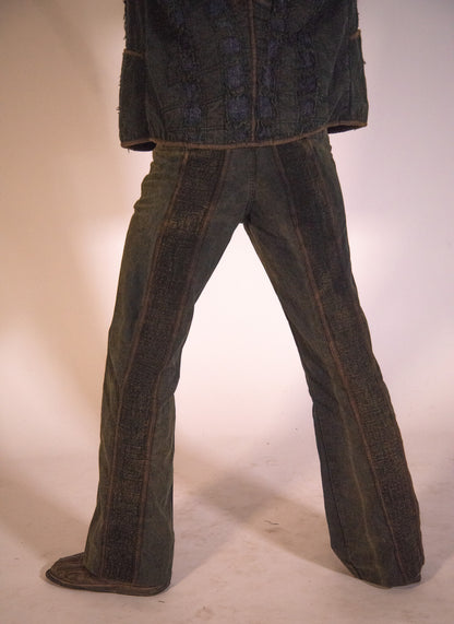 fit pants man canvas ikat stonewash