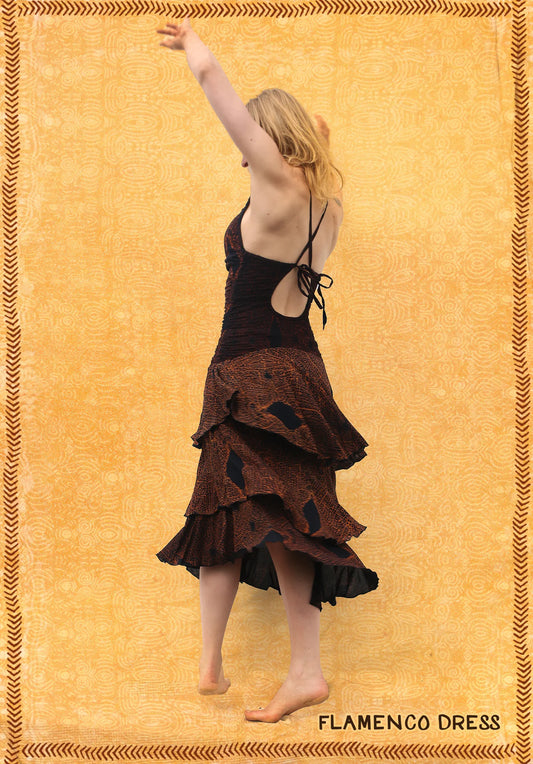 dress flamenco viscosevoile print