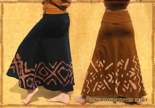 long skirt jersey handpaint