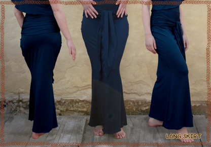 long skirt drapage