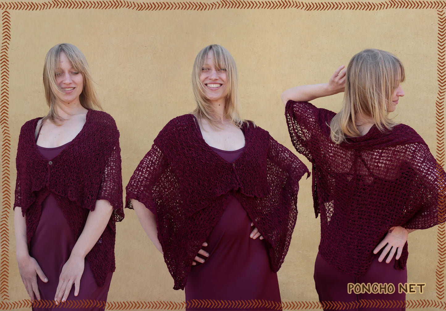 open knitted poncho