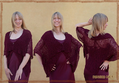 open knitted poncho