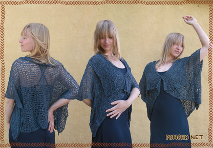 open knitted poncho
