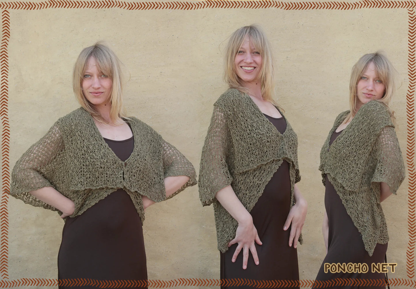 open knitted poncho