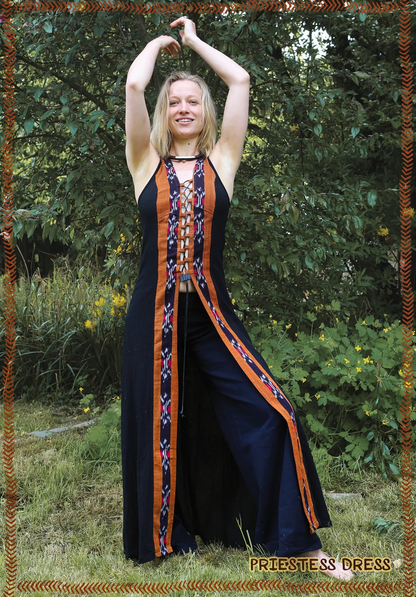 Priestess dress open front