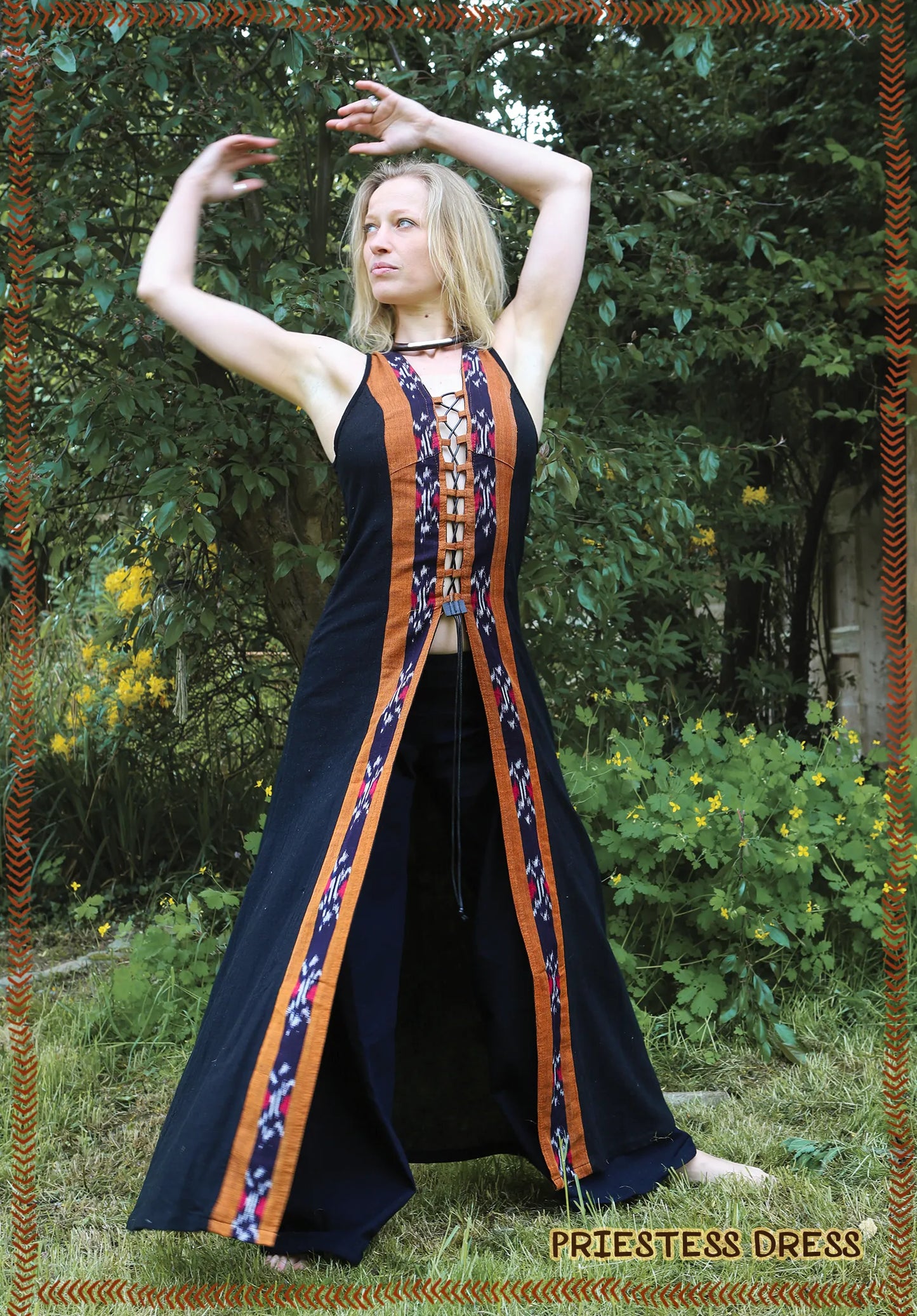 Priestess dress open front