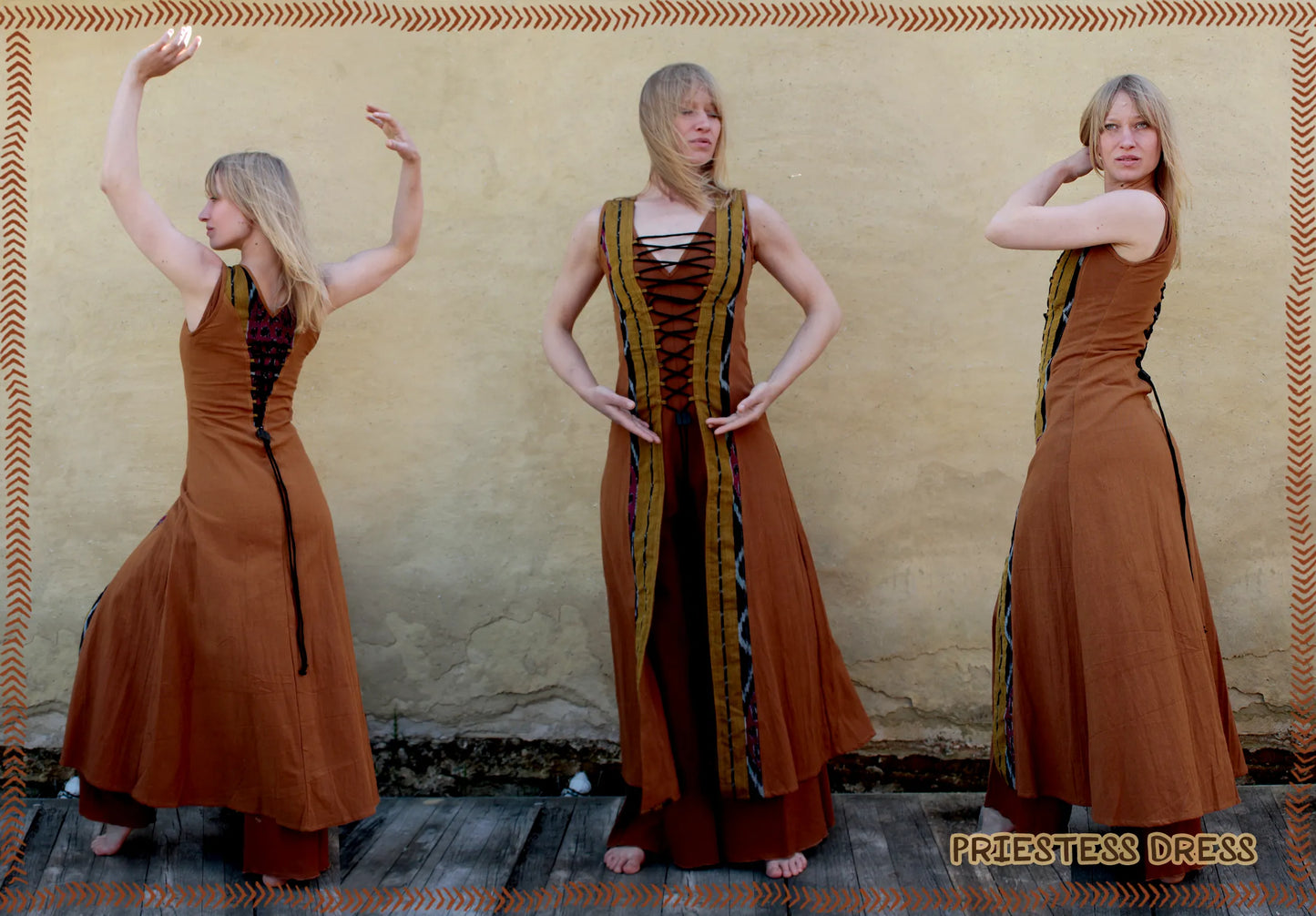 Priestess dress open front