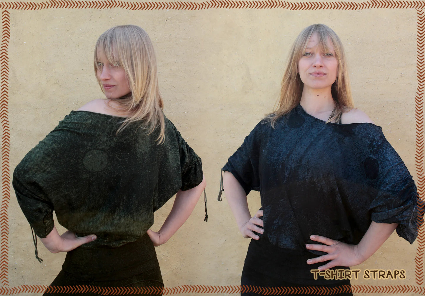 tshirt straps slub print