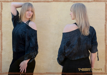 tshirt straps slub print
