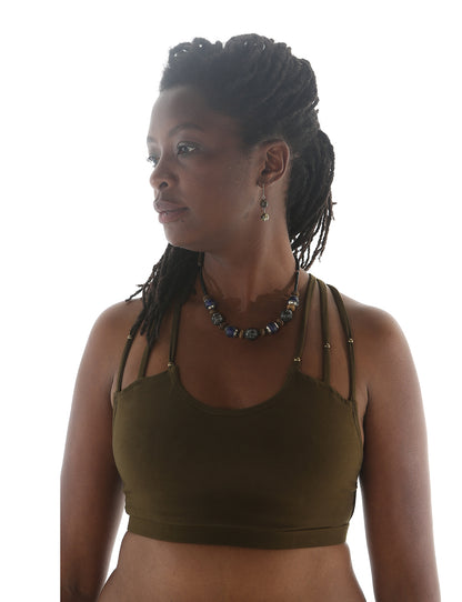 bra spandex plain with beads