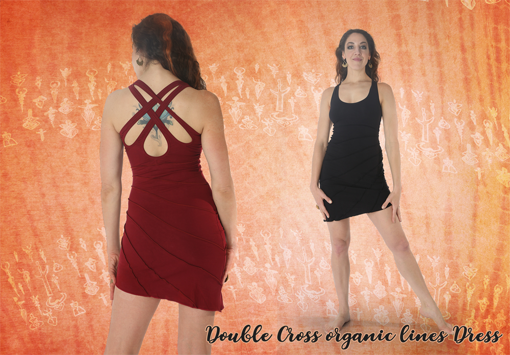 dress double cross spandex