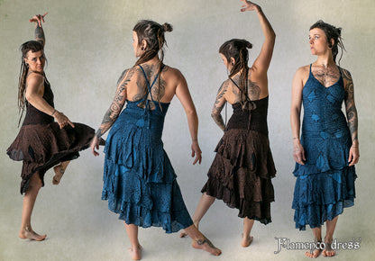 dress flamenco viscosevoile print