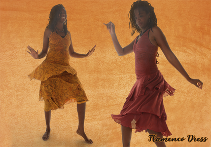 dress flamenco viscosevoile print